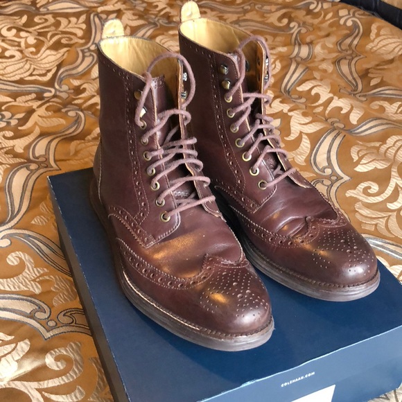 cole haan wingtip boots